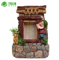 Intérieur Maison Table Top Champignon Fontaines D'eau Résine Gnome Nains Statue Avec Lumière pour La Maison Mariage Dessin Animé Ornements Décor