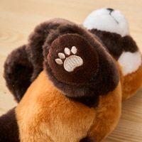 Bracelet claquant en peluche super doux personnalisé en forme de tigre/koala/léopard/éléphant, jouet animal en peluche fantaisie anti-stress