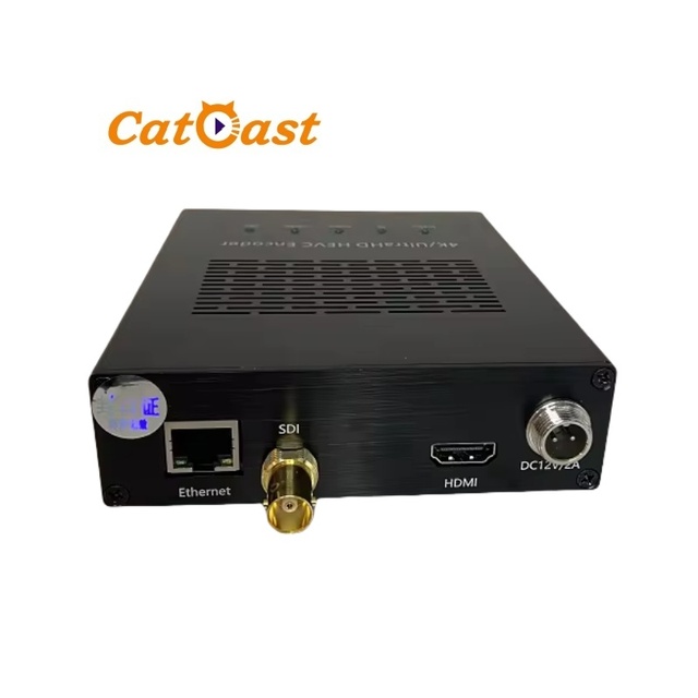 Catcast 4K UHD 10-bit 12G-SDI HD MI to IP Encoder UDP RTSP RTP RTMP HTTP SRT TS Over IP 1000M 4:2:2