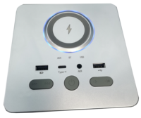 Haut-parleurs de canapé multifonctions bluetooth, charge sans fil, Type C, chargement USB, AUX