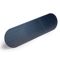 Paleta de mano de extremo redondo de acero al carbono de vástago largo con mango de madera para hormigón y yeso