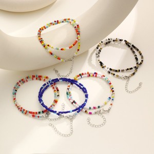 Mini collar de cuentas de semillas de cristal de 3mm colorido bohemio, joyería hecha a mano de arcoíris para mujer, <span class=keywords><strong>vida</strong></span> diaria de verano - Product Image 3