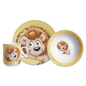 Vajilla Infantil Happy Zoo León, Juego de 3 Platos para Niños - Product Image 1