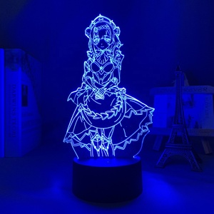 3d ไฟ Led <span class=keywords><strong>Genshin</strong></span> ผลกระทบ <span class=keywords><strong>Noelle</strong></span> อะคริลิค Led โคมไฟเกม - Product Image 2