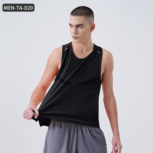 Chaleco de secado rápido para entrenamiento de correr para Hombre | Top sin mangas que absorbe el sudor de seda de hielo de verano | Camiseta de baloncesto Fitness Athletic - Product Image 2