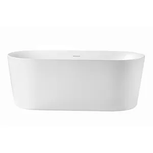 Aifol Modern Luxury 1500mm Chinese Dutch Pedestal Teen Freestanding Soaking Round Acrylic Bath Tub Stand Bathtub