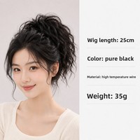 Perruque synthétique européenne et américaine résistante à la chaleur, boucles transparentes et volumineuses, style chignon, pour femme