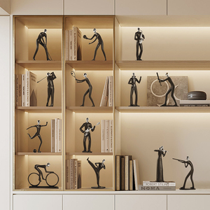 Ornements de figurines sportives en résine minimalistes modernes, sculpture humaine abstraite, décoration pour la maison, le salon, le bureau - Product Image 1