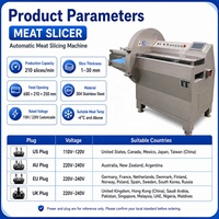 Machine à trancher la viande automatique commerciale en acier inoxydable pour bœuf, porc, jambon, bacon
