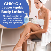 Crème hydratante pour le corps, lotion anti-rides, blanchissante et nourrissante, à base de peptides de cuivre bleu GHK-Cu, végane, marque privée