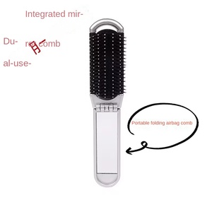 Xách Tay Du Lịch Lược Tích Hợp Nhựa Xử Lý Dual-Mục Đích Có Thể Gập Lại Mini Đệm Không Khí Fluffy Tóc Mỹ Phẩm Tóc Công Cụ Tạo Kiểu Tóc - Product Image 3