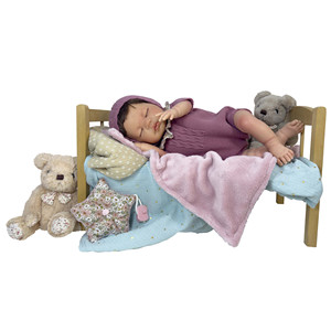 La mejor muñeca de tela de baile de alta calidad suave y brillante de España, Muñeco Sandra Premium Reborn Rosa Ojos Cerrados, juguetes para niños - Product Image 1