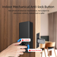 Serrure intelligente Tuya WiFi pour extérieur, en alliage de zinc et aluminium, étanche, pour portes en bois, acier, verre, avec déverrouillage par empreinte digitale via application