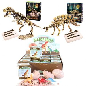 Kit d'excavation de diverses œufs de dinosaures en plâtre, trésor de fossiles et de gemmes, kit éducatif d'archéologie, jouets d'excavation - Product Image 4