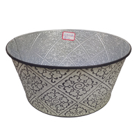 Pots de fleurs rétro européens Décoration intérieure Seau en métal Jardinières de jardin à domicile Vase décoratif galvanisé à motif d'estampage