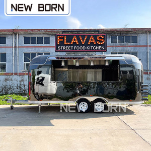 Tam Catering donanımlı mobil kahve Bar römorkları gıda kamyon Hot Dog sepeti paslanmaz çelik gıda römork - Product Image 4