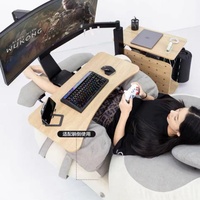 Ensemble de bureau et de chaise de jeu électrique en bois multifonctionnel avec hauteur réglable et fonctions convertibles