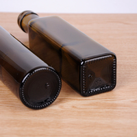 Bouteille en verre Marasca ronde vide de 250 ml, 500 ml, 750 ml, vert foncé, bouteille d'huile d'olive à vendre
