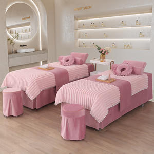 Juego de Sábanas de 4 Piezas para Cama de Masaje, Peluquería y Salón de Belleza, de Felpa Gruesa y Suave, para Uso en Invierno, Novedad 2026 - Product Image 1