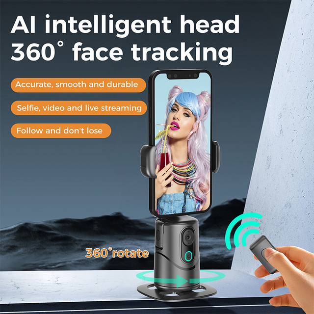 Professional AI Tracking Gimbal Handheld Video Stabilizer for Vloging Auto Face Object Follow Smartphones