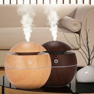 Difusor de Aceites Esenciales Portátil Clásico de 130 ml, <span class=keywords><strong>Humidificador</strong></span> USB con Aspecto de Madera para Habitación, Oficina, Hogar y Auto - Product Image 6