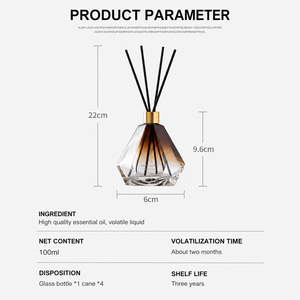 Luxurious and Unique Design Home Fragrance Reed <b>Diffuser</b> 100ml Long Lasting Alcohol Free Modern Style Essential Oil <b>Diffuser</b> - Product Image 6
