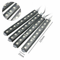 1 Juego de Luces LED RGB de Color Completo para Interior de Coche, Kit de Iluminación Debajo del Salpicadero, Tira de Luz para el Espacio de los Pies, para Automóviles y Motocicletas