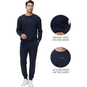 Ensemble de survêtement pour homme en gros, 2 pièces, manches longues, pantalon de jogging athlétique, tenue décontractée, vêtements de sport, tailles S-XXL - Product Image 4