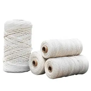 Wholesale Customized DIY Rope Recycled Macrame Cord 3 Strands Twisted Cotton Rope For Wall Hanging And Packaging