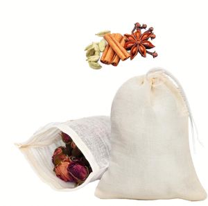 Bolsas de Tela de Lona Biodegradables, Bolsas de Almacenamiento de Algodón Reutilizables, Bolsas de Regalo de Muselina con Cordón - Product Image 1