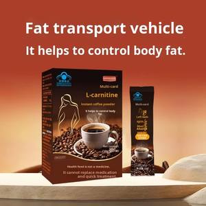 减肥美容复合左旋肉碱速溶咖啡粉，用于控制体重，10克/袋，7袋装，袋装和盒装 - Product Image 1