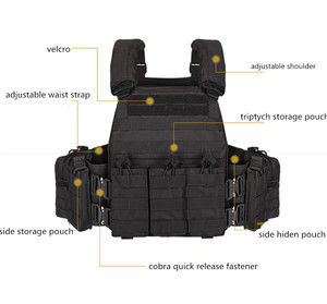 600d Oxford Groene <span class=keywords><strong>Molle</strong></span> Plaat Drager Tactische Vest Bewakers Snel Los Gesp Persoonlijke Verdedigingsuitrusting Veiligheid - Product Image 4