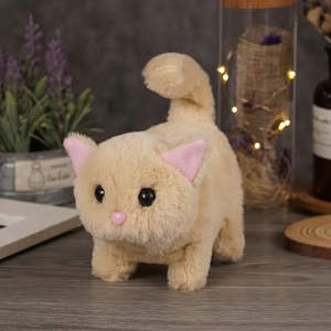 Realistische Plüschs imulation Kaninchen Spielzeug für Kinder Weiche elektrische Roboter Haustier Katze Kleinkind Spielzeug kann gehen Reagieren Anrufe für - Product Image 4