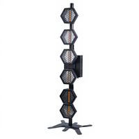 Barre de lumière LED rétro 6*60W, 450W au total, DMX 8/28 canaux, écran LCD, 1-25Hz, multi-stroboscopique, gradation linéaire, pour effets de scène et discothèques