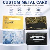 Edelstahl Aluminium Luxus personalisierte Metall-Visitenkarte benutzerdefinierter Laserdruck Metall-Visitenkarte mit QR-Code