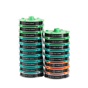 Accessoires de réparation pour lunettes : Plaquettes de tirage de fil métallique flexibles pour montures intégrales et demi-montures, Taille 0,45 à 1,2 mm - Product Image 1