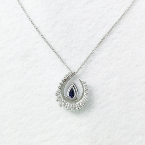 Collier <span class=keywords><strong>pendentif</strong></span> en <span class=keywords><strong>saphir</strong></span> bleu en forme de poire 3 carats pour femme, en or 14 carats, avec <span class=keywords><strong>saphir</strong></span> de laboratoire et moissanite, <span class=keywords><strong>pendentif</strong></span> <span class=keywords><strong>goutte</strong></span> <span class=keywords><strong>d</strong></span>'<span class=keywords><strong>eau</strong></span> - Product Image 2