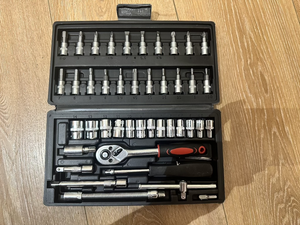 Juego de Herramientas para Mecánico de Automóviles de 46 Piezas, Juego de Llaves de Trinquete de Acero de 24 Dientes, Kit Combinado en <span class=keywords><strong>Caja</strong></span> - Product Image 4