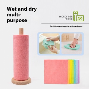 Paresseux Cuisine Microfibre Absorbant Polyester Serviette Rouleau Vaisselle et Verres Nettoyage En Gros <span class=keywords><strong>Ménage</strong></span> Chiffon - Product Image 2