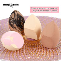Éponge de maquillage Beauty Planet Super Big, douce, épaisse, extra large, sans latex, pour estomper le fond de teint, lavable