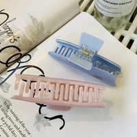 Pince à cheveux en acétate écologique Fanxing avec logo personnalisé, 10 cm, rose brillant, luxe, simple, géométrique, accessoires pour cheveux