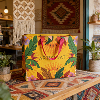 Sacs en papier personnalisés de luxe avec logo personnalisé, imprimés, roses, personnalisés, avec poignées robustes, pour emballer des vêtements en magasin