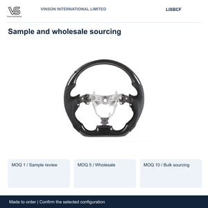 Volant en fibre de carbone pour Lexus IS, configuration sélectionnée avec centre ouvert LISBCF - Product Image 5