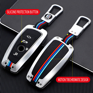 Funda Protectora para Llaves de Coche de Aleación de Zinc y Gel de Sílice, Accesorios para BMW Serie <span class=keywords><strong>3</strong></span>, X5, 525, 320li, Serie 7, Llaveros, Bolsa para Llaves - Product Image 2