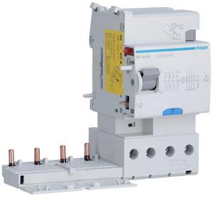 BR463N Personalizzabile con Blocco differenziale Hager BR464N 4P 63A tipo A selettivo 500mA 3M - Product Image 1