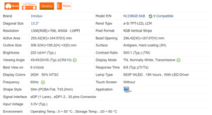 13.3英寸面板N133BGE-EAB HB133WX1-402 LP133WH2-SPB6 EDP/30Pin 1366*768 60HZ液晶高清笔记本电脑屏幕超薄全新A + - Product Image 5