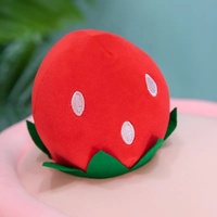 Mignon doux bulle Boba lait thé tasse en forme d'oreiller fraise Anime ours en peluche peluche confortable oreiller crème glacée thé