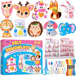 Kit Artigianali Natalizi per Bambini, Set di Cucito con Animali in Peluche Personalizzati, Decorazioni Natalizie del Produttore - Product Image 2