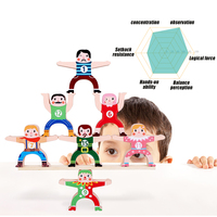 Juguetes de Equilibrio de Madera Profesionales para Niños, Apilables, Grupo Acrobático de Hércules, Educativos para el Aprendizaje Infantil 2023