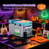 Machine à secouer la poudre DTF Fcolor 350 mm de large, motif Halloween, pour l'impression par transfert thermique sur vêtements